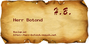 Herr Botond névjegykártya
